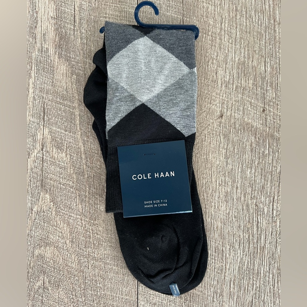 Cole Haan Grey and Black Pattern Dress Socks (7-12) *NEW*